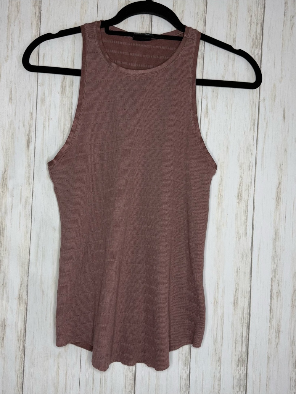 Nike Ribbed Tank Top in Dusty Mauve Small
